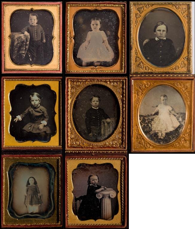 (8) 1/6 Plate Daguerreotypes of Young Children (1 of 9)