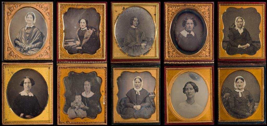 (10) 1/6 Plate Daguerreotypes of Women (1 of 10)