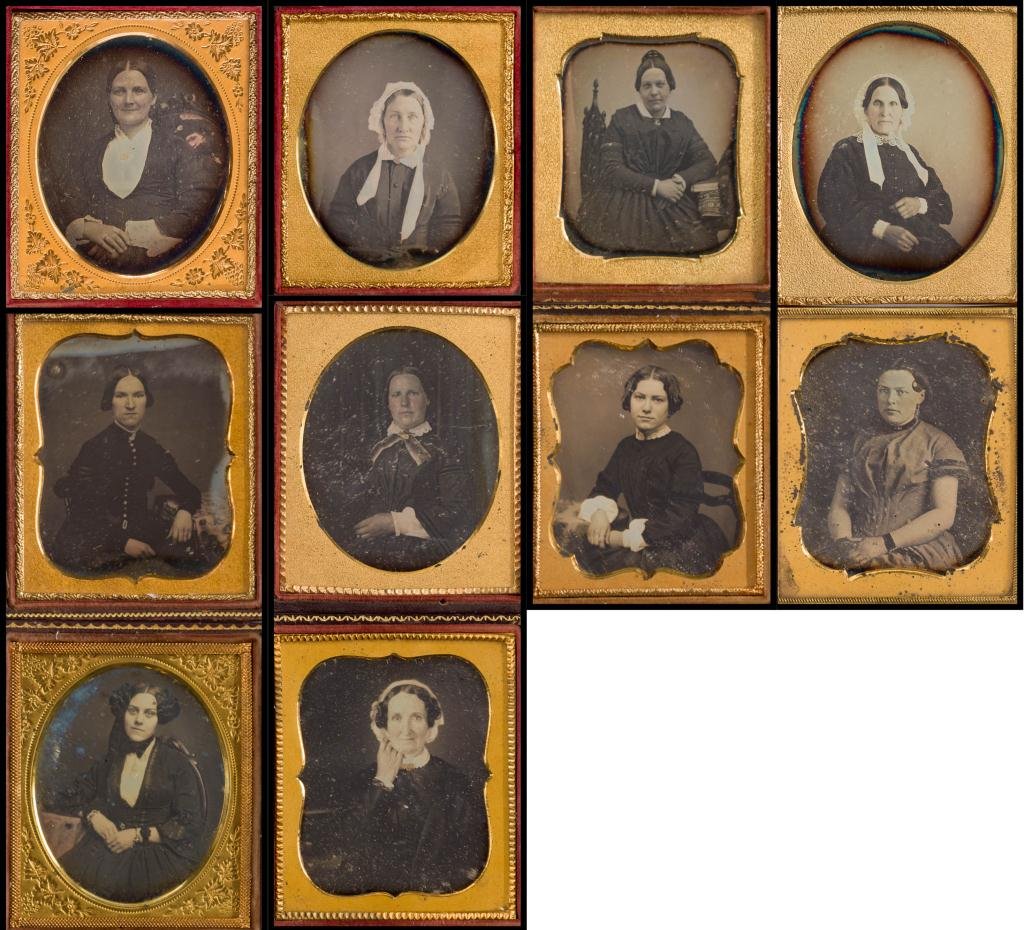 (10) 1/6 Plate Daguerreotypes of Women (1 of 10)
