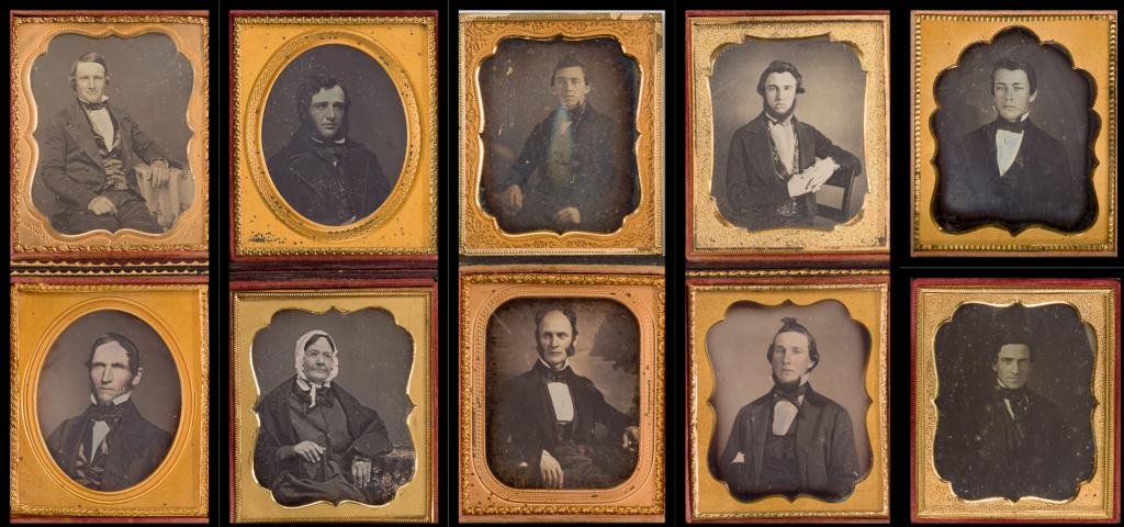 (10) 1/6 Plate Daguerreotypes of Men and Women (1 of 10)