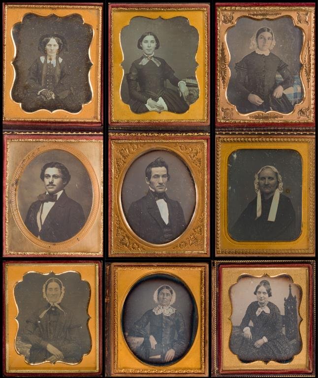 (9) 1/6 Plate Daguerreotypes of Men and Women (1 of 10)