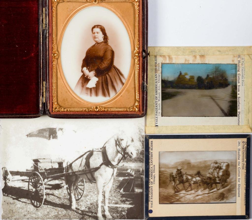 (4) Photographs on Milk Glass & (2) Magic Lanterns (1 of 4)