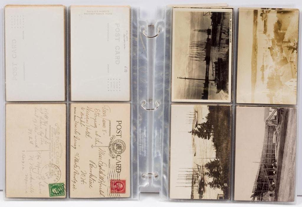 Over 60 Real Photo Post Cards of Schooners, Coast (1 of 7)