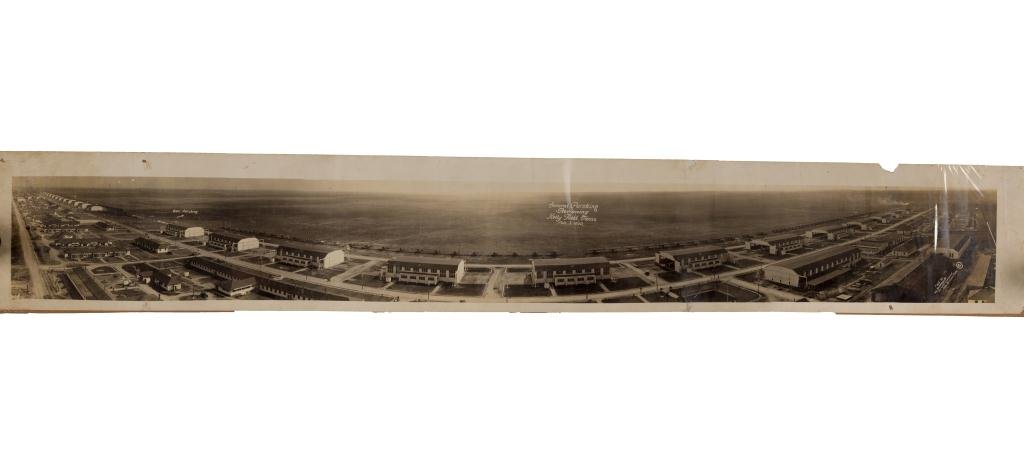 "Yard Long" of General Pershing Reviewing Airfield: 6 x 50 inches. "General Pershing Reviewing Kelly Field, Texas Feb. 3, 1920.