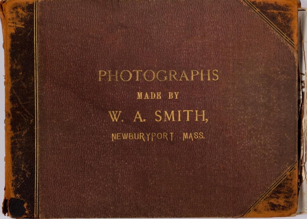 c1900 Photo Album Industry by Smith Newburyport X-Rays: Approx (100) 7 x 9 1/2 inch unmounted bound images Including: Early X-Ray image of hand with ring and a second of a reptile. Deer Island, Chain Bridge, Lake Attitash, Newburyport, Cyclist, Acton MA, F
