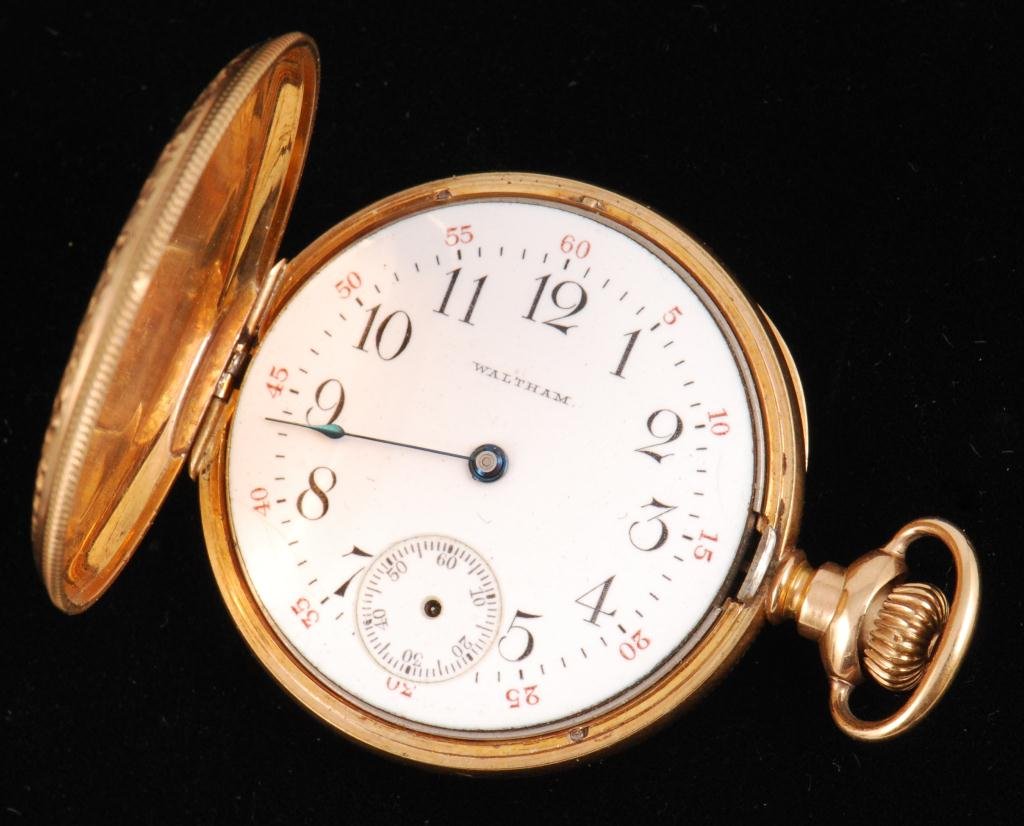 14K AMERICAN WALTHAM WATCH CO POCKET WATCH (1 of 7)
