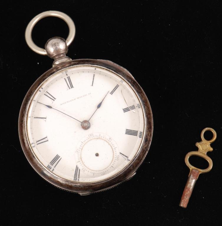 AMERICAN WATCH CO. COIN SILVER KEY-WIND WATCH (1 of 5)