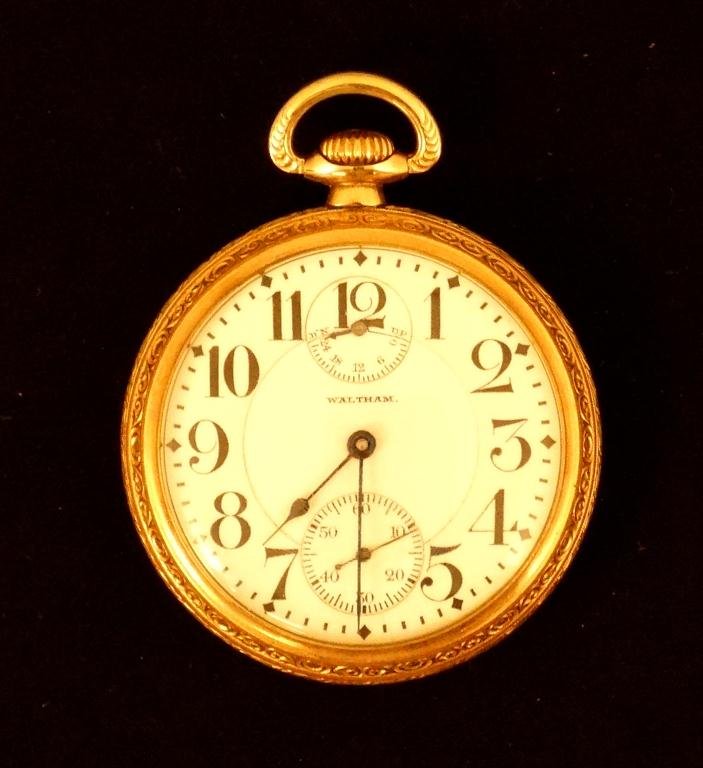 WALTHAM VANGUARD WIND INDICATOR POCKET WATCH (1 of 2)