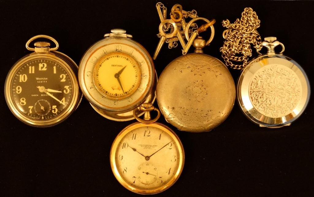ASSORTMENT OF (5) POCKET WATCHES (1 of 2)