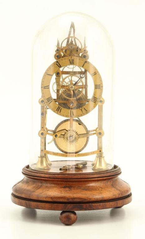 ALFRED MERRICK FUSEE STEEPLE SKELETON CLOCK (1 of 9)