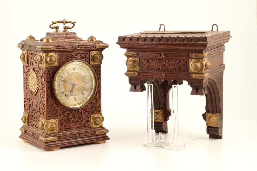 WINTERHALDER & HOFMEIER BLACK FOREST SHELF CLOCK (1 of 7)