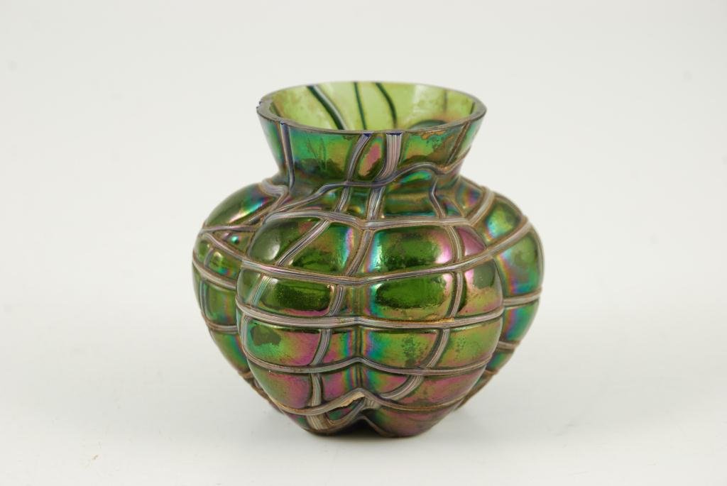 KRALIK VEINED ART NOUVEAU CABINET VASE (1 of 2)