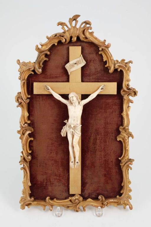 (18th c) FRENCH IVORY CRUCIFIX (1 of 5)