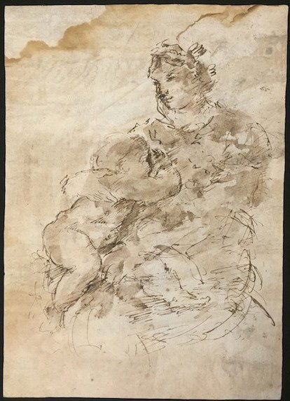 (18th c) ITALIAN SCHOOL OLD MASTER PEN AND INK (1 of 5)