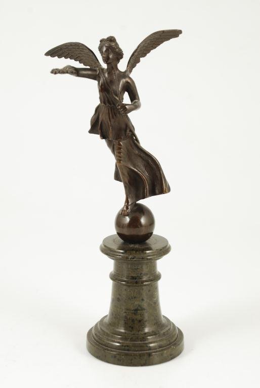 (20th c) EUROPEAN SCHOOL WINGED VICTORY BRONZE (1 of 3)
