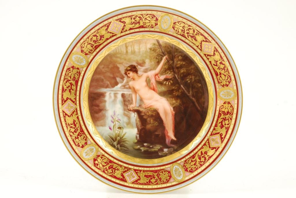 ROYAL VIENNA CABINET PLATE SIGNED "MARKO" (1 of 4)