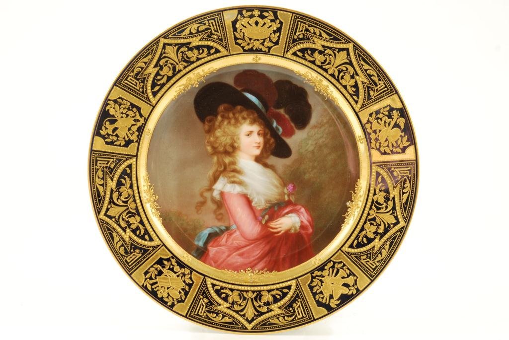 ROYAL VIENNA CABINET PLATE "DEVONSHIRE" (1 of 5)