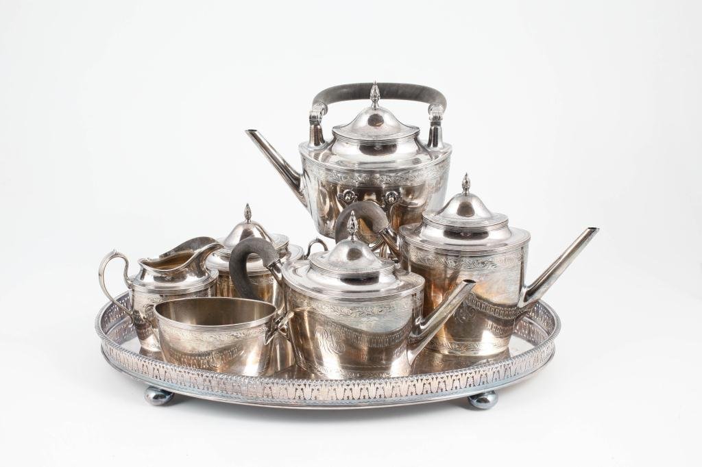 GORHAM STERLING SILVER (6) PIECE TEA SET (1 of 6)