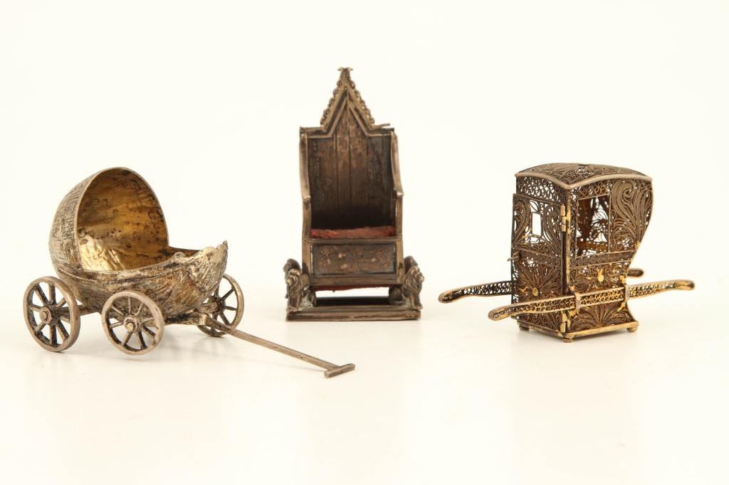 THREE SILVER MINIATURES (1 of 8)