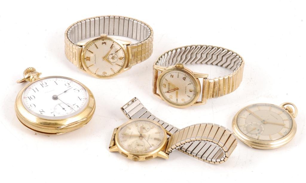 (5) MEN'S WRIST AND POCKET WATCHES (1 of 5)