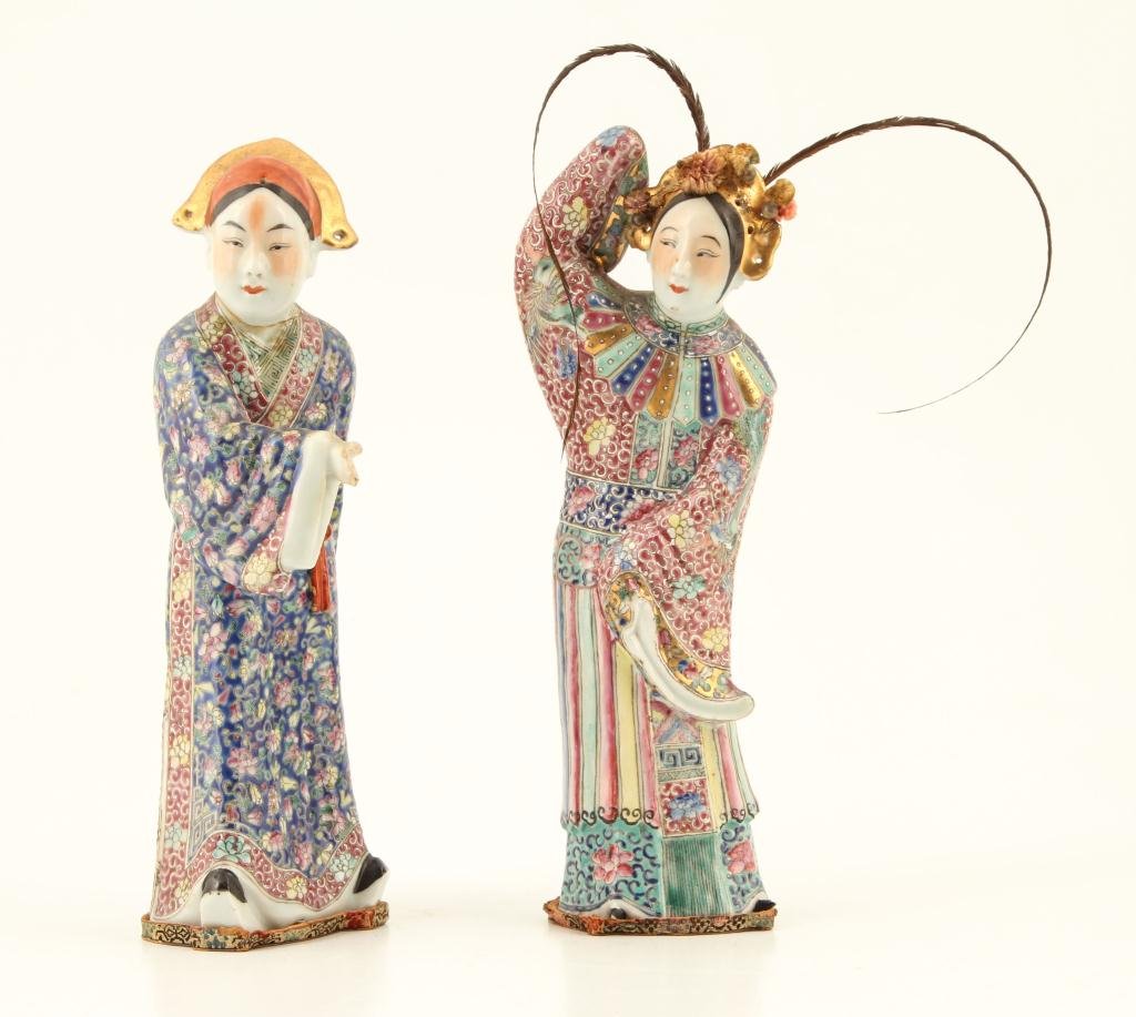 (2) CHINESE PORCELAIN FIGURINES (1 of 5)