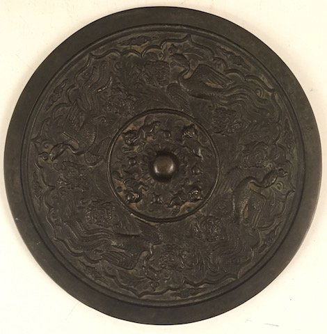 (18th/19th c) CHINESE BRONZE MIRROR (1 of 6)