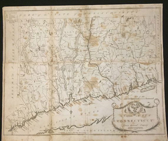 1797 AMOS DOOLITTLE CORRECT MAP OF CONNECTICUT (1 of 6)