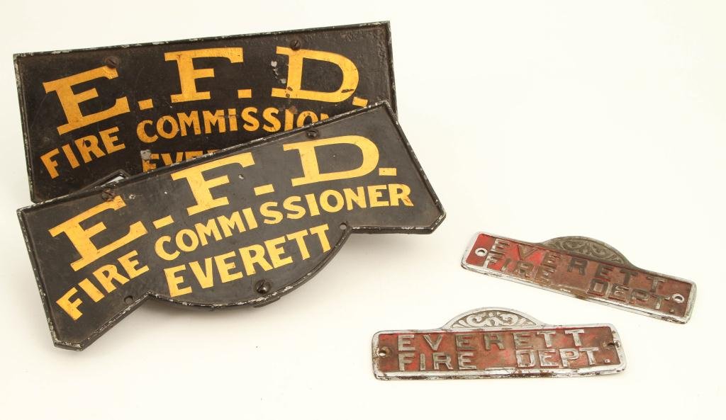 (4) EARLY CITY OF EVERETT FIRE COMMISSIONER TAGS (1 of 8)