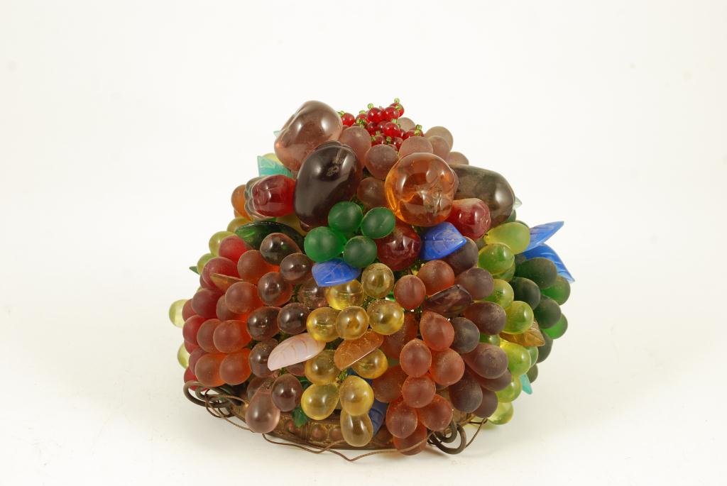 VINTAGE GLASS FRUIT SHADE FOR CEILING FIXTURE (1 of 3)