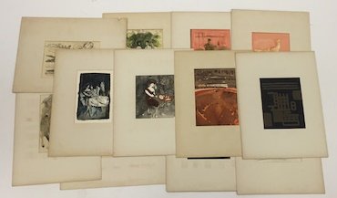 ANTHONY TRIANO (born 1928): (12) Watercolor and mixed media works. 13 x 9 inches (and under). Matted, not framed.