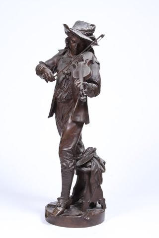 Leon Gregoire Bronze Sculpture of a Violinist (1 of 9)