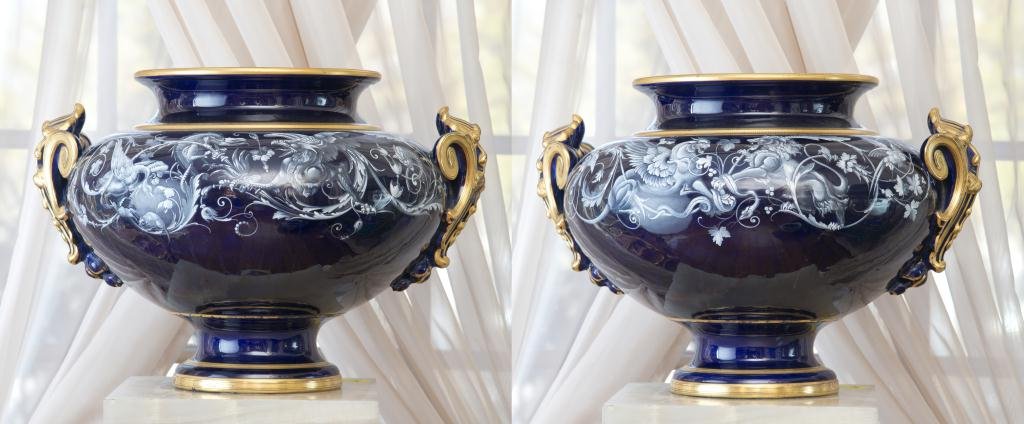 Pair of Sarreguemines Majollica Jardinières (1 of 10)