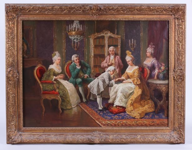 French School (19th/20th century) Interior Oil (1 of 4)