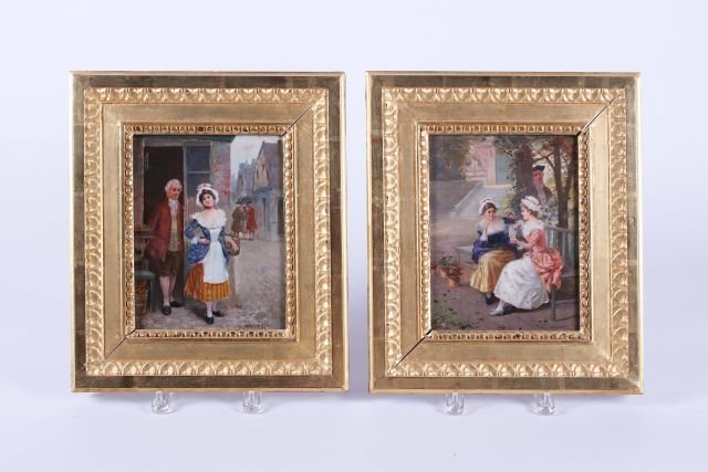 Jose M. Jardines (Spanish, 1862-1914) Two Oils (1 of 5)