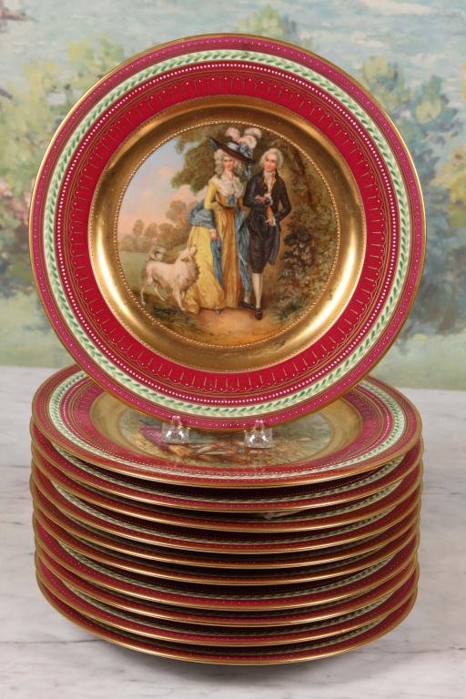 Twelve Royal Vienna Service plates (1 of 8)