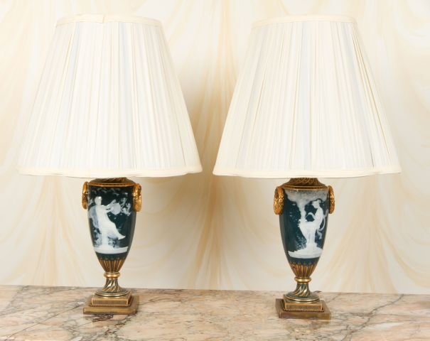 Pair of 19thc Minton Urns Signed Birk (1 of 10)