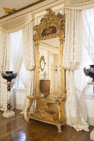 19th c Large Giltwood Trumeau Mirror (1 of 8)