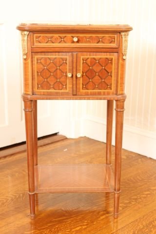 Louis XVI Parquetry Inlay Full Size Bed (1 of 5)