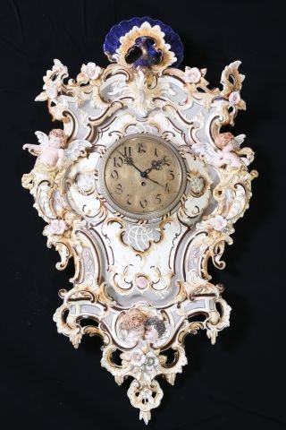 19th c Rococo style Porcelain Clock (1 of 7)