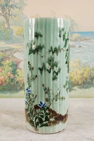 19th c Chinese Celadon Umbrella Stand (1 of 3)