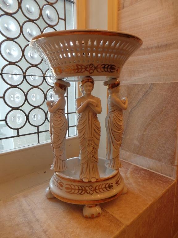 20th c Empire Style Porcelain Pedestal (1 of 1)