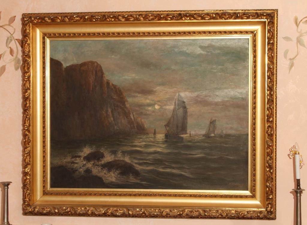 KG Wentworth (19th/20th c.) Schooner Oil (1 of 4)