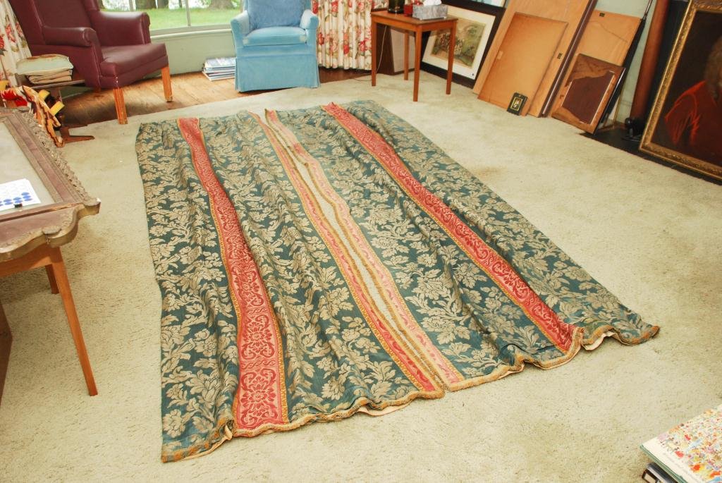 SET OF 12 DAMASK-LINED CURTAINS (1 of 3)