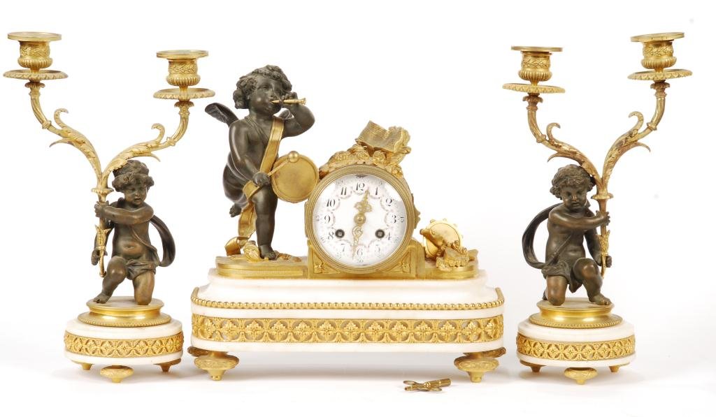 (19th c) FRENCH GARNITURE SET (1 of 9)