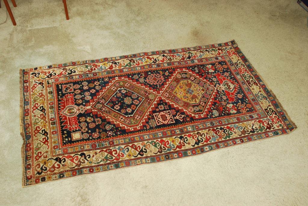 PERSIAN SEMI-ANTIQUE CAUCASIAN AREA RUG (1 of 5)