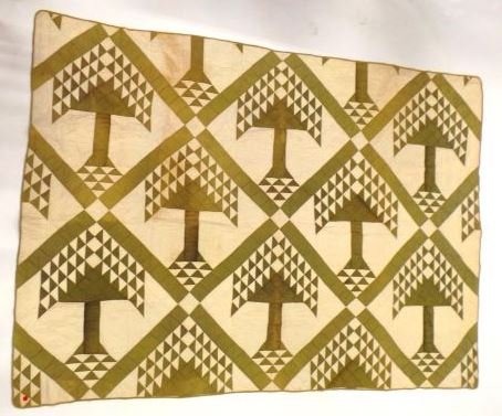 (19th c) QUILT TREE PATTERN (1 of 6)