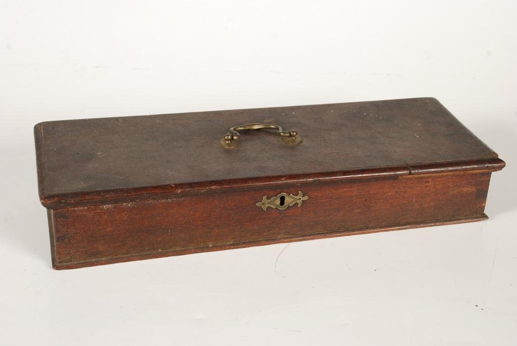 (18th c) OAK BOX (1 of 4)