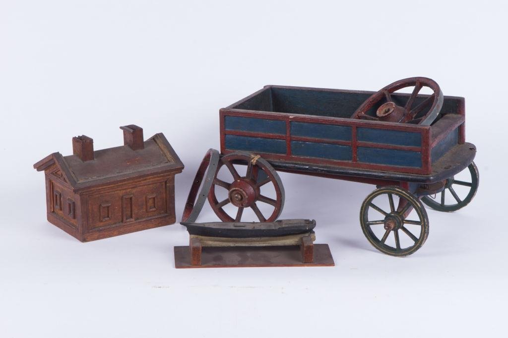 LOT OF (19th c) HANDMADE CARVED AND PAINTED TOYS (1 of 9)