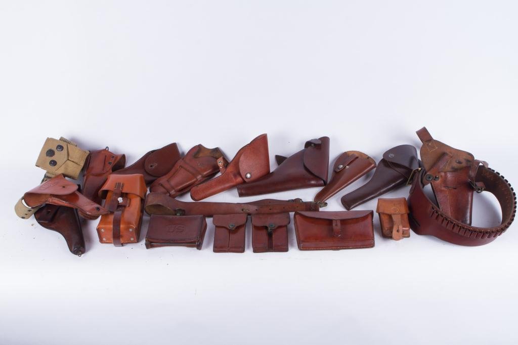 (4) US LEATHER HOLSTERS, CARTRIDGE etc. (1 of 7)