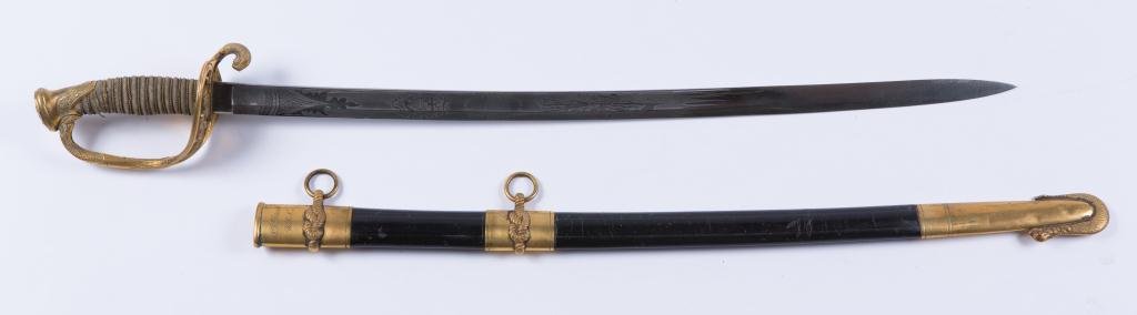 AMES US NAVY MODEL 1852 SWORD WITH SCABBORD (1 of 10)